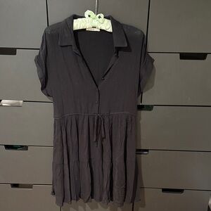 Be Cool Black Button-Up Dress